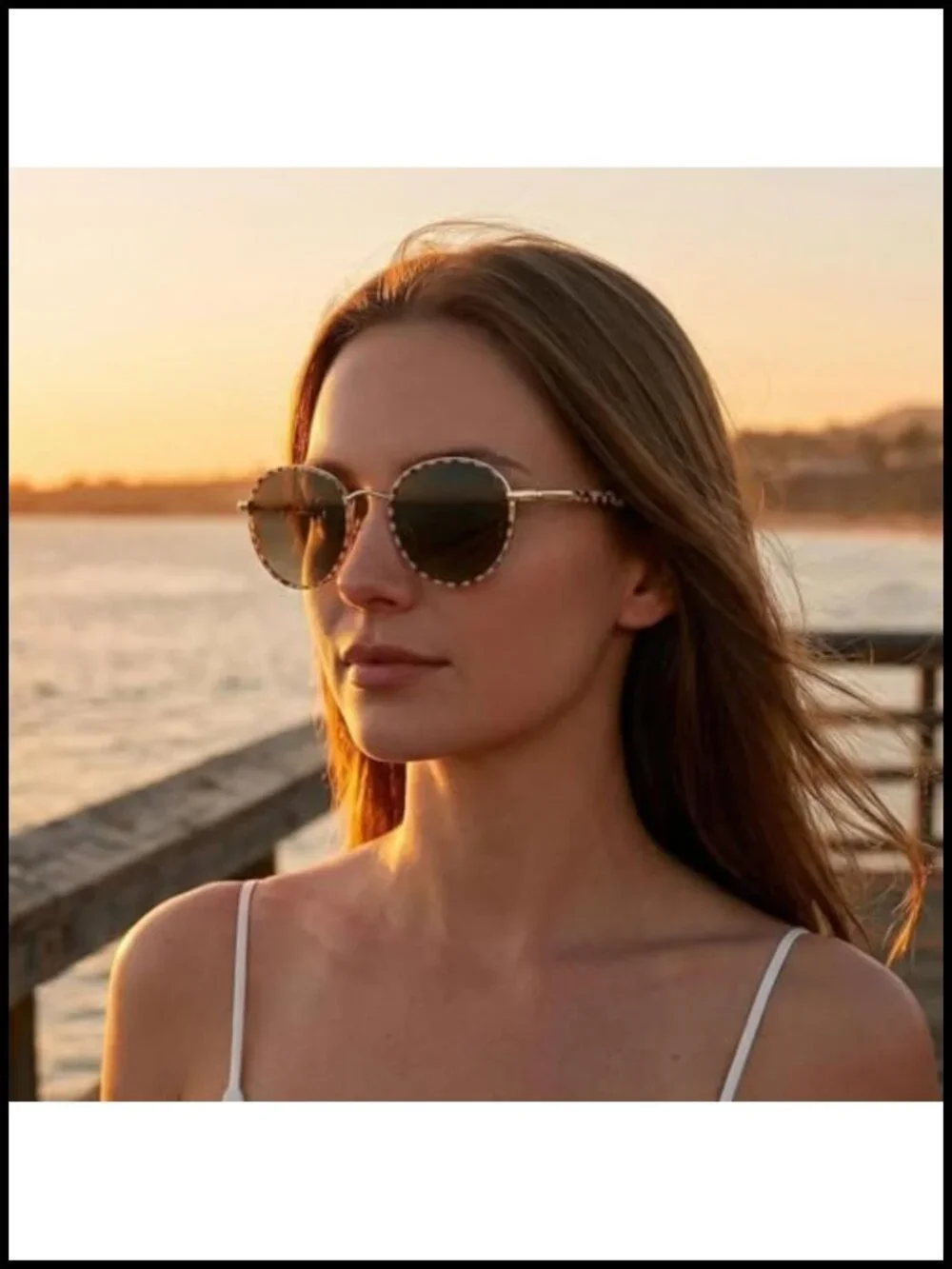 Retro Round Polarized Sunglasses UV400 Protection Vintage Shades Lightweight